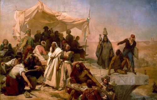 Léon Cogniet (1794-1880) Portrait d'un garde préparatoire au plafond du Louvre - Louis-Philippe
