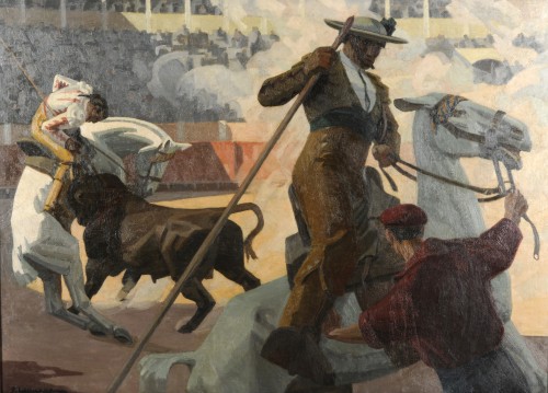 Pierre Ladureau (1882-1974) Les picadors Corrida Tauromachie