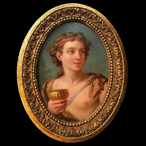 XVIIIe siècle - Joseph-Marie Vien (1716-1809) - Portrait du jeune Bacchus