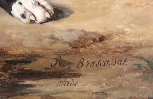 Jacques Raymond BRASCASSAT (1804-1867) - Portrait du chien de l'artiste - Galerie de Frise