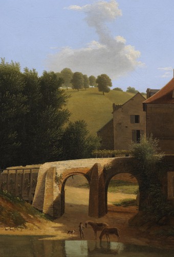 XIXe siècle - Jean-Victor Bertin (1767-1842) et atelier - Paysage d’Ile de France