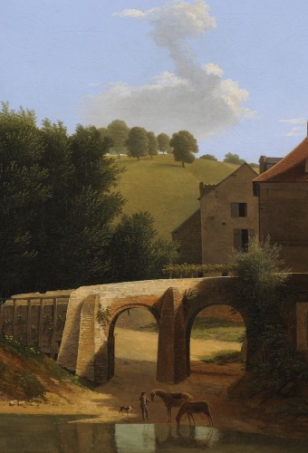 XIXe siècle - Jean-Victor Bertin (1767-1842) et atelier - Paysage d’Ile de France