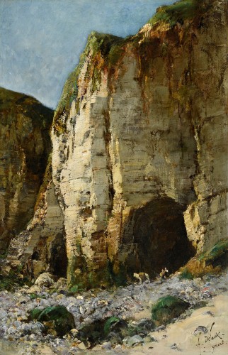 Alexandre Defaux (1826–1900) - Yport, la falaise d’Amont Normandie
