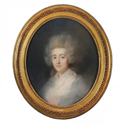 Ecole française vers 1780 - Portrait de jeune femme