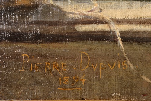 Pierre Dupuis (1833-1915) - Jeune couturière à Bréhat - Tableaux et dessins Style Napoléon III