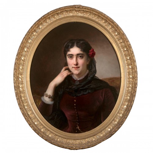 Hermann Winterhalter (1801-1891) - Portrait of Mathilde Leclerc de Juigné