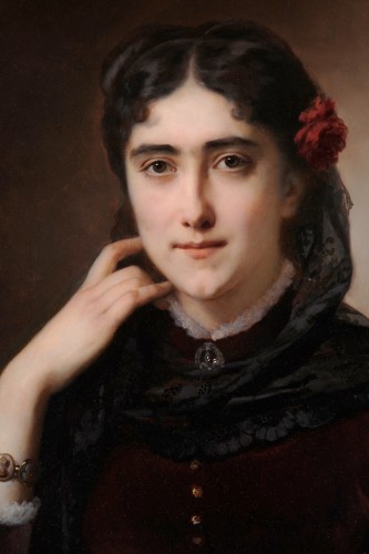 Hermann Winterhalter (1801-1891) - Portrait de Mathilde Leclerc de Juigné de Damas - Galerie de Frise