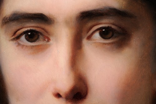 XIXe siècle - Hermann Winterhalter (1801-1891) - Portrait de Mathilde Leclerc de Juigné de Damas