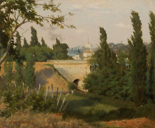 Léon Bénouville (1821-1859) -  Paysage d’Ile de France à l’aqueduc