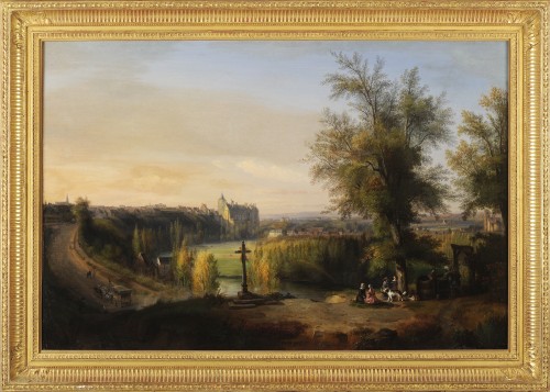 François-Edme Ricois (1795-1881) - View of Châteaudun in Eure-et-Loir