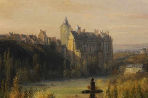 François-Edme Ricois (1795-1881) -Vue de Châteaudun en Eure-et-Loir - Galerie de Frise