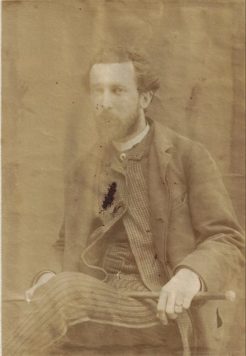 Paul Gagneux (1857-1892) - Autoportrait dans l’atelier à Tours - Napoléon III