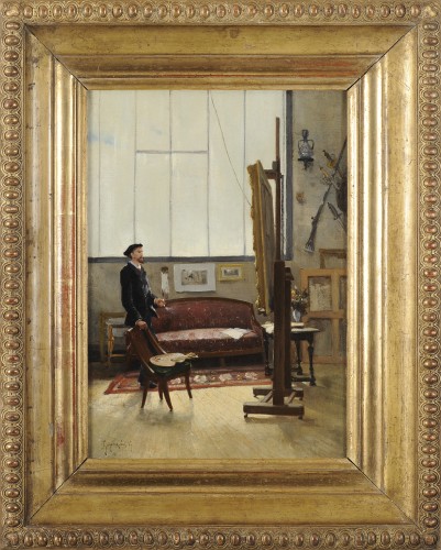 Napoléon III - Paul Gagneux (1857-1892) - Autoportrait dans l’atelier à Tours