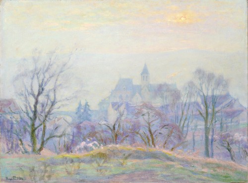 Henri Pailler (1876-1954) - Neige à Triel sur Seine Yvelines - Tableaux et dessins Style Art Déco