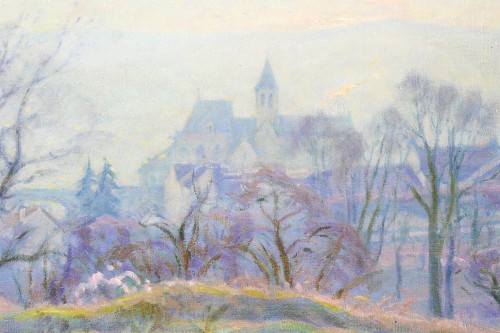 Tableaux et dessins Tableaux du XXe siècle - Henri Pailler (1876-1954) - Neige à Triel sur Seine Yvelines