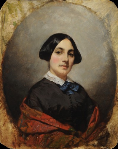 Ange Tissier (1814-1876) - Portrait de jeune femme - Louis-Philippe
