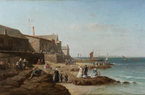 Charles Mermé (1818-1869) - La bénédiction du Coureau de Groix à Larmor