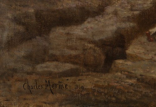 Charles Mermé (1818-1869) - La bénédiction du Coureau de Groix à Larmor - Galerie de Frise