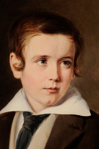 Tableaux et dessins Tableaux XIXe siècle - Ecole française vers 1815 - Portrait de jeune garçon