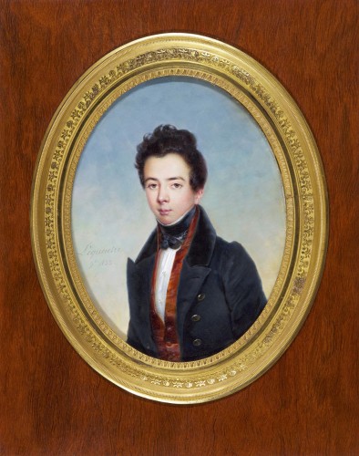 Objets de Vitrine Miniatures - Joseph Hippolyte Lequeutre (1793–1877) - Portrait de jeune homme