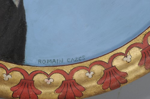 Romain Cazes (1808-1885) Portrait de jeune homme à la cire sur pierre - Galerie de Frise
