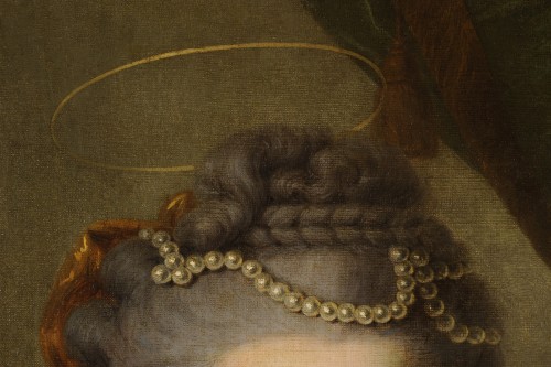 Tableaux et dessins Tableaux XVIIIe siècle - Louis-Michel van Loo (1707-1771) - Portrait de femme en sainte Cécile