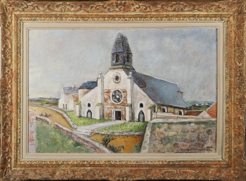 Henri de Waroquier (1881-1970)- Église d’Île de France - Tableaux et dessins Style Années 50-60
