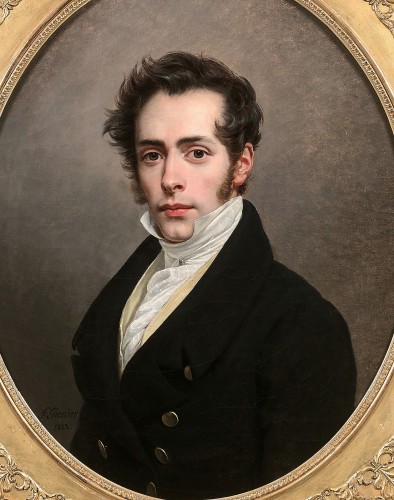 François Grenier de Saint-Martin (1793-1867) - Autoportrait de l'artiste - Tableaux et dessins Style Restauration - Charles X