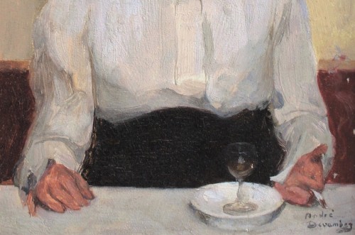 Tableaux et dessins Tableaux du XXe siècle - André Devambez (1867-1944) - Portrait de femme au bistrot