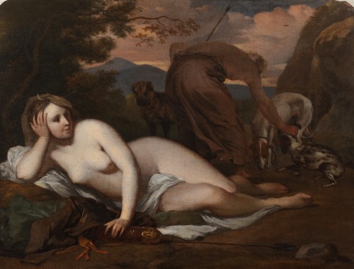 Barend Graat (1628-1709) - Diana the Huntress and her dogs