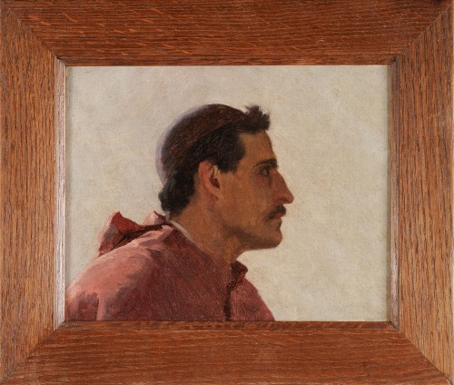 19th century school - Profile of the bust of a kneeling cardinal - Paintings & Drawings Style Napoléon III