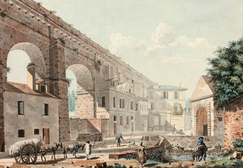 Attribué à  Jacques Swebach-Desfontaines (1769-1823) - Arcueil, le pont-aqueduc Médicis