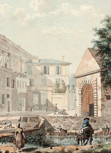 Attribué à  Jacques Swebach-Desfontaines (1769-1823) - Arcueil, le pont-aqueduc Médicis - Tableaux et dessins Style Louis XVI