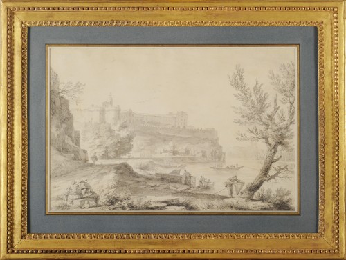 Joseph Vernet (1714-1789) Villeneuve-lès-Avignon et le port de Gênes - Tableaux et dessins Style Louis XV
