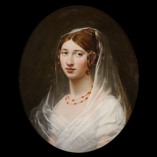 École française vers 1810 - Portraits de J de Saint Jullien Desnoeux et son épouse - Galerie de Frise