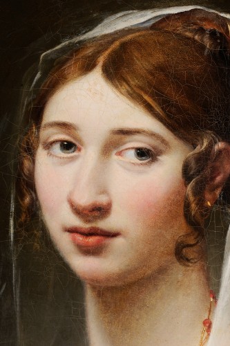 École française vers 1810 - Portraits de J de Saint Jullien Desnoeux et son épouse - Empire