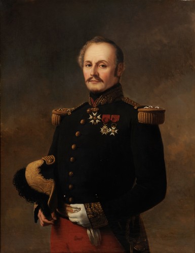 Alexis-Joseph Pérignon (1806-1882) - Portrait du général Louis Le Bon Desmottes (1789-1 - Tableaux et dessins Style Napoléon III