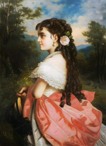 Portrait d'Adelina Patti - L. Frossard (actif à Vienne vers 1870)