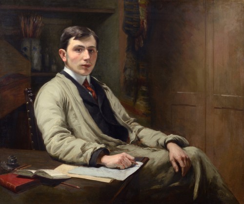 Auguste Delécluse (1855-1928) - Portrait of the artist&#039;s son, Eugène Delécluse
