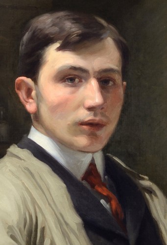 XIXe siècle - Auguste Delécluse (1855-1928) - Portrait du fils de l’artiste, Eugène Delécluse