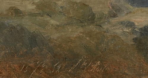 Félix-Hippolyte Lanoüe (1812-1872) - Vue du Val d'Aoste Italie - Galerie de Frise