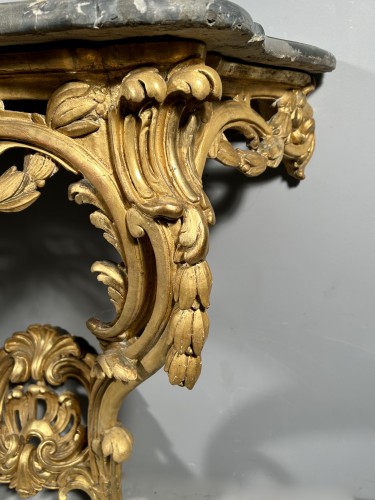 Mobilier Console - Console en chêne doré d’après Pierre Contant d’Ivry, Paris vers 1760