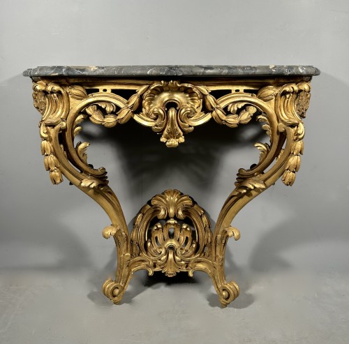Console en chêne doré d’après Pierre Contant d’Ivry, Paris vers 1760 - Franck Baptiste Provence