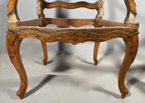 Sièges Fauteuil & Bergère - Paire de fauteuils à la reine par Jean Sené, ép Louis XV vers 1750