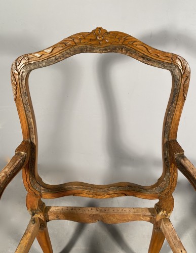XVIIIe siècle - Paire de fauteuils à la reine par Jean Sené, ép Louis XV vers 1750