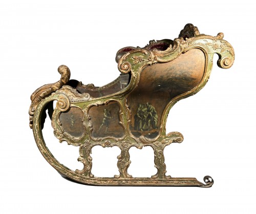 Snow sled decorated with Martin varnish around 1750