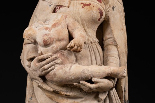 Vierge à l’enfant en pierre, Champagne vers 1520 - Franck Baptiste Provence