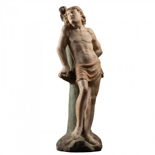 Saint Sebastian in limestone, Burgundy circa 1500