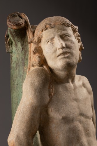 Saint Sebastian in limestone, Burgundy circa 1500 - 