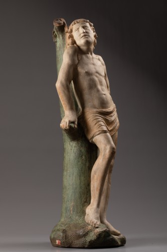 Renaissance - Saint Sebastian in limestone, Burgundy circa 1500